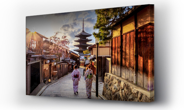 Pagoda Yasaka, gdzie znajduje się punkt orientacyjny Kioto, Japonia.