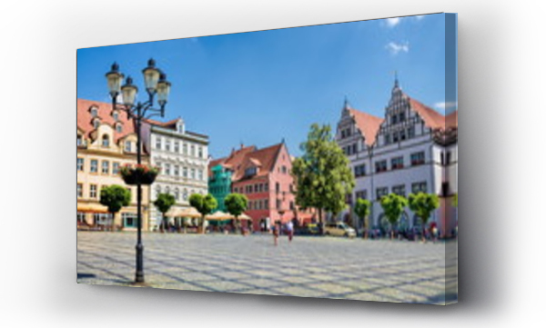 naumburg, niemcy - rynek na historycznym starym mieście