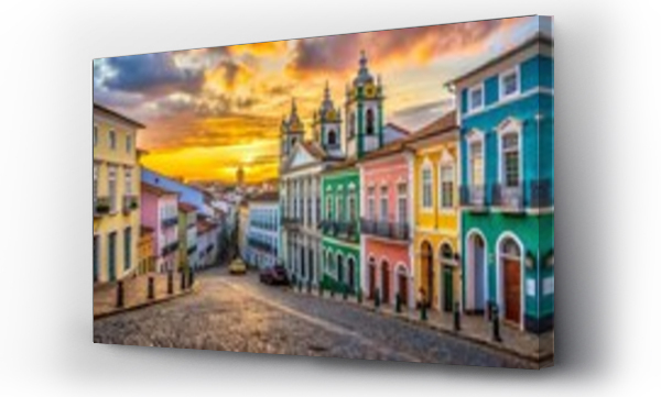 Architektura, Houses in Pelourinho, Salvador colorful